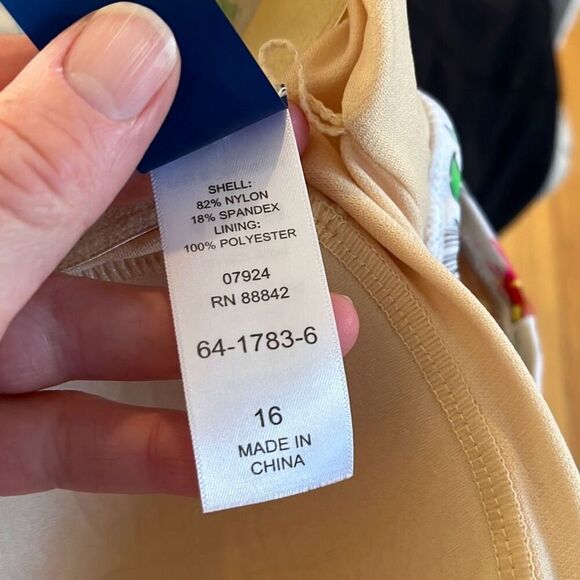 Swimsuits for All Tropical Floral Tankini Swim Top Size 16 - Picture 4 of 5